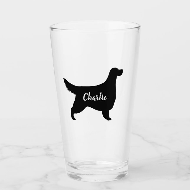 Copo De Pint Gordon Setter Silhouette Personalised Dog Lover's (Frente)