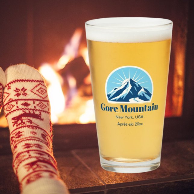 Copo De Pint Gore Mountain, Nova Iorque, NY - cerveja de estânc (Criador carregado)
