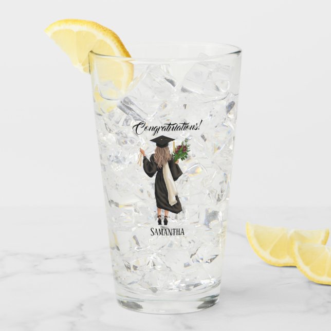 Copo De Pint Graduação personalizada de aquarela (9) (Gelo frontal)