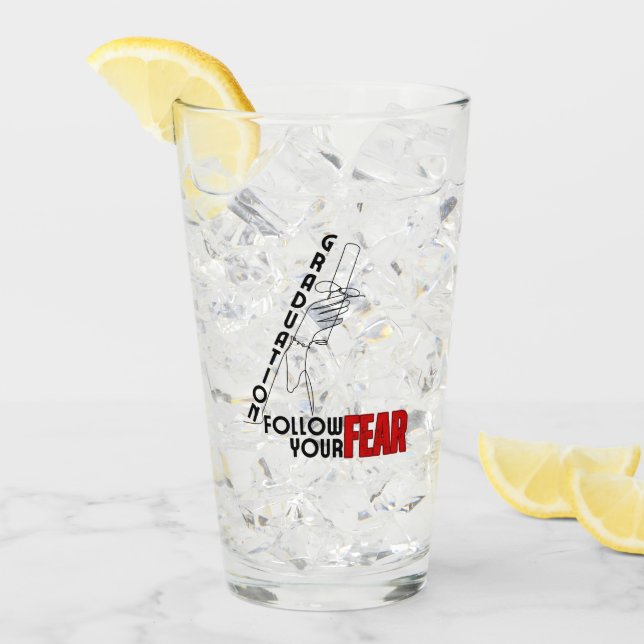 Copo De Pint Graduação: Siga seu medo.w (Gelo frontal)