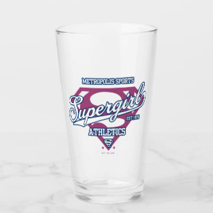 Copo De Pint Gráfico de atletismo da Supergirl Metropolis