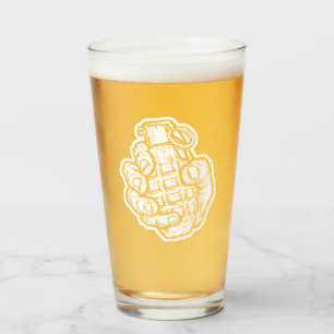 Copo De Pint Granada Mão no Estilo História em quadrinhos