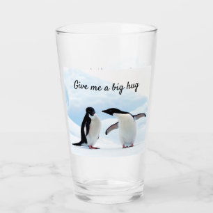 Copo De Pint Grande abraço, Pinguim, na foto do gelo com texto