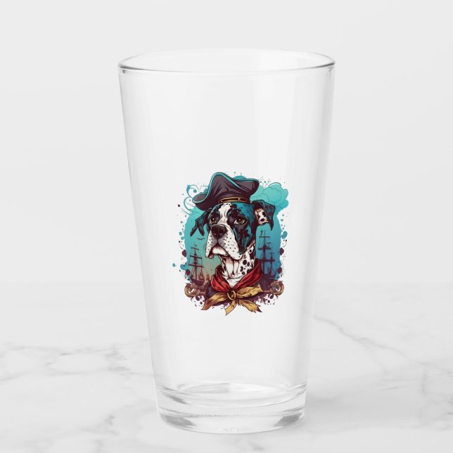 Copo De Pint Grande Pirata de Cachorro Danado (Frente)