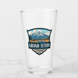Copo De Pint Grande Teton National Park Illustration Retro