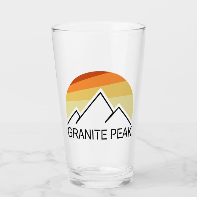 Copo De Pint Granite Peak Montana Retro (Frente)