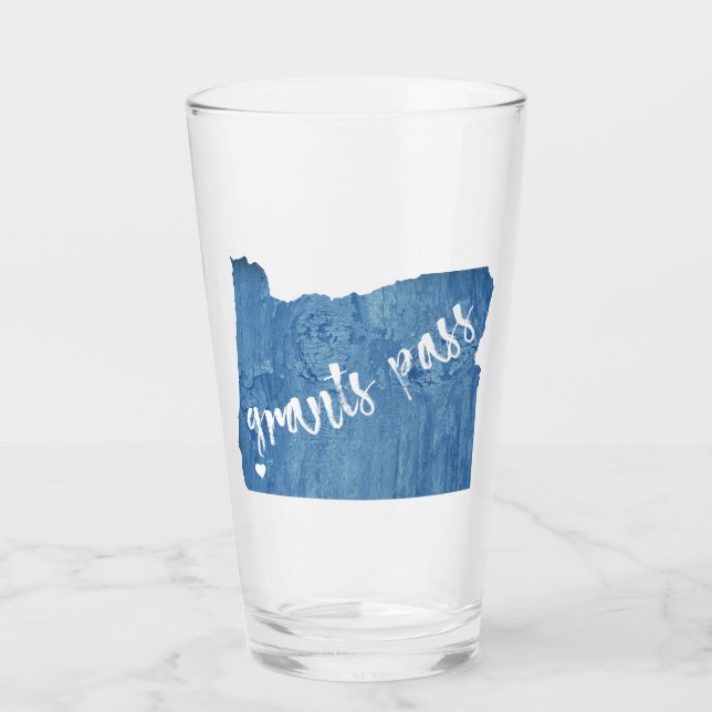 Copo De Pint Grant Pass, Oregon Wood Grain (Frente)