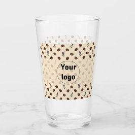 Copo De Pint Grãos de Café Vintage e Padrão Sem Costura de Lava