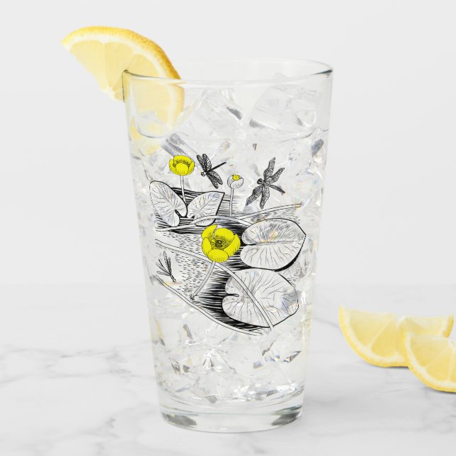 Copo De Pint Gravação amarelo-lírios (Gelo frontal)