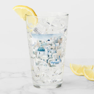 Copo De Pint Grécia do Mykonos de Texto Personalizado