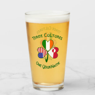 Copo De Pint Greenlander Irish American Flags Shamrock Personal