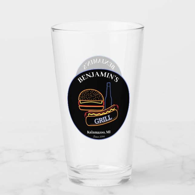 Copo De Pint Grelha de quintal com ursos quentes (Frente)