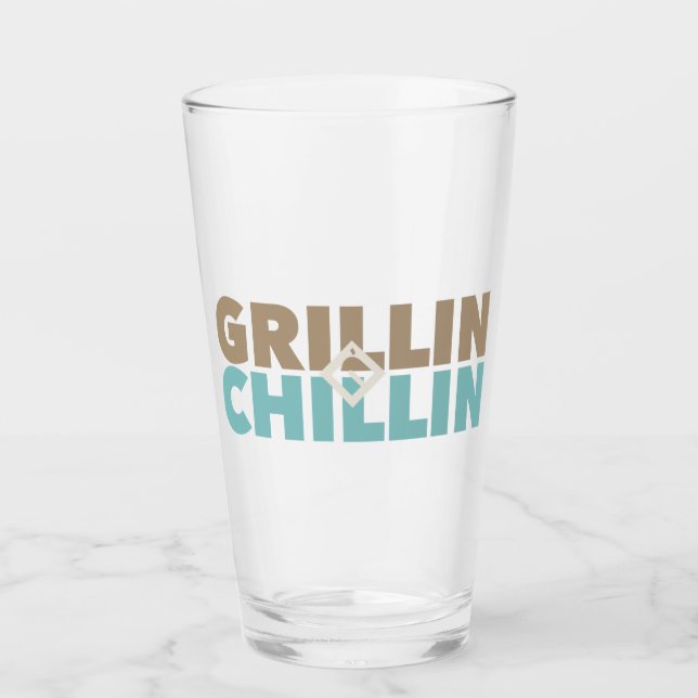 Copo De Pint Grillin' e Chillin' (Frente)