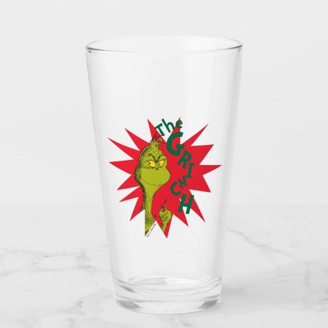Copo De Pint Grinch Clássico | Estrela Vermelha (Frente)
