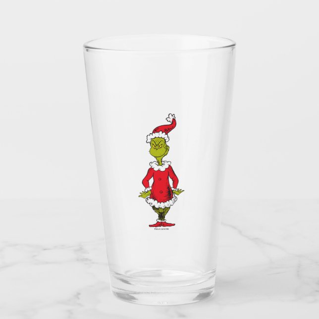 Copo De Pint Grinch Clássico | Papai Noel (Frente)