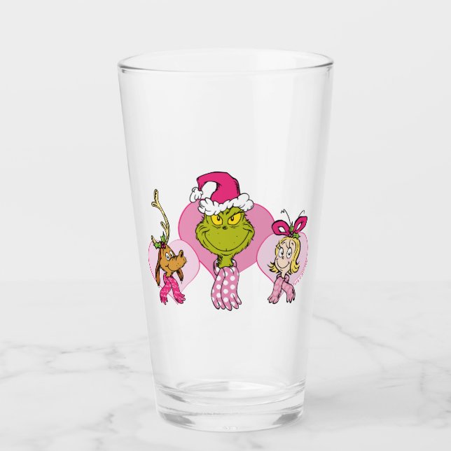 Copo De Pint Grinch Crew in Pink Valentine's Portrait (Frente)