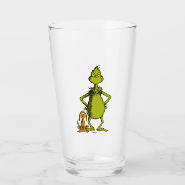 Copo De Pint Grinch | Posição do Max e do Grinch (Frente)