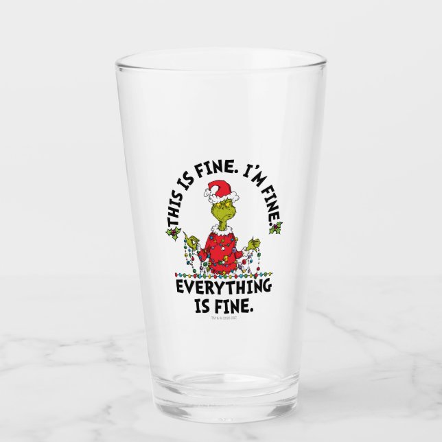 Copo De Pint Grinch | Tudo está bem (Frente)