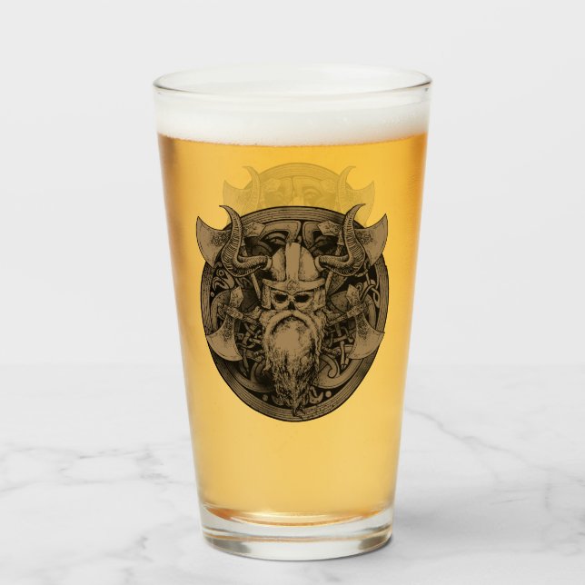 Copo De Pint Guerreiro Viking Vintage (Frente (Preenchido))
