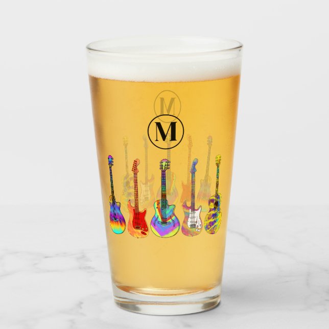 Copo De Pint Guitarras Personalizadas (Frente (Preenchido))
