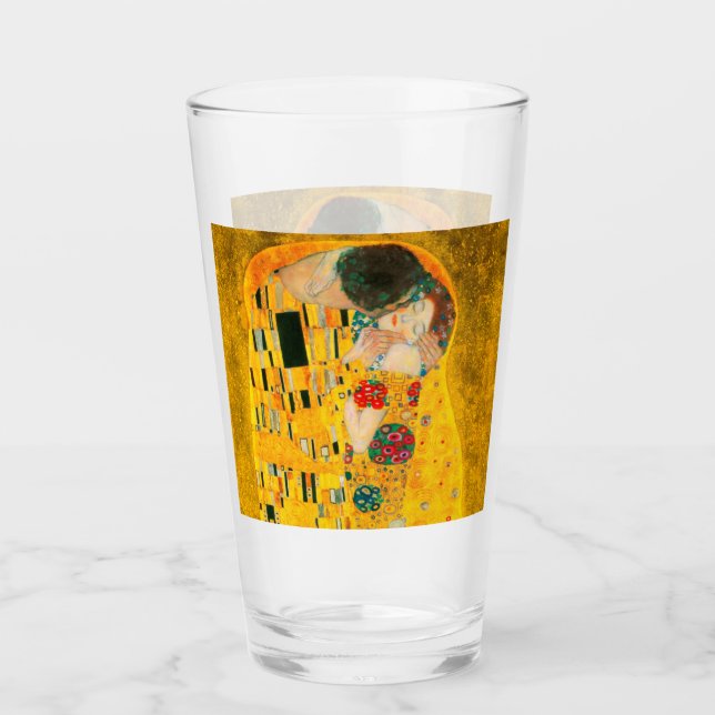 Copo De Pint Gustav Klimt O Beijo (Frente)