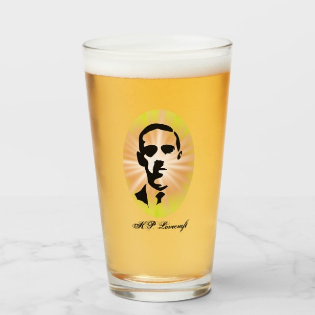 Copo De Pint H. P. Lovecraft Cameo Pint (Frente (Preenchido))