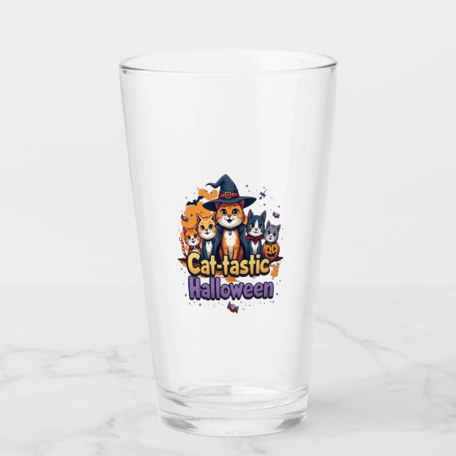 Copo De Pint Halloween Felino (Frente)