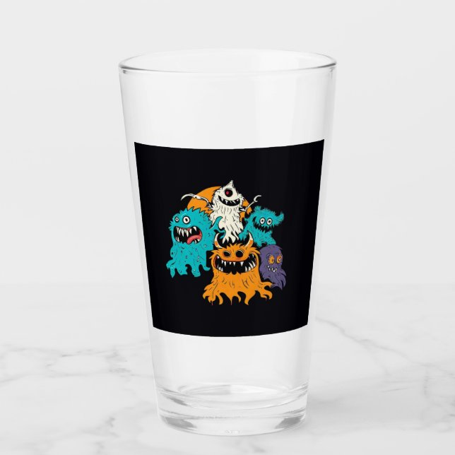 Copo De Pint Halloween/Monster/Outubro/Queda (Frente)