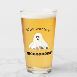 Copo De Pint Halloween "Quem quer um Brooo?" Vidro de cerveja f