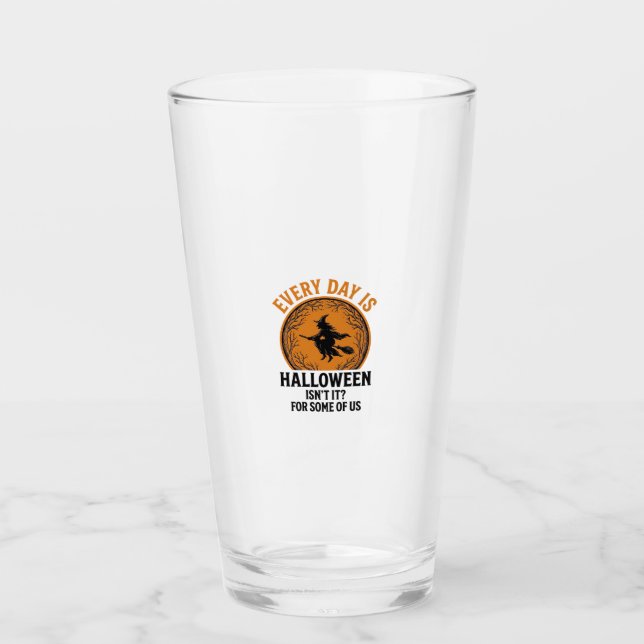 Copo De Pint Halloween Witch Every Day Is Halloween Funny Vinta (Frente)