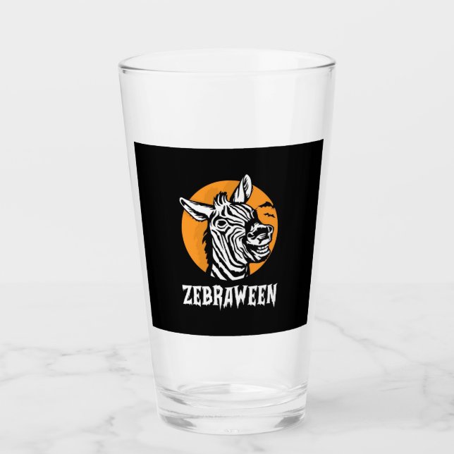 Copo De Pint Halloween Zebra (Frente)