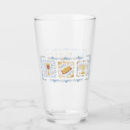 Copo De Pint Hanukkah Water Glass