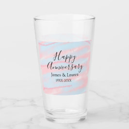 Copo De Pint Happy anniversary wedding name date year pastel