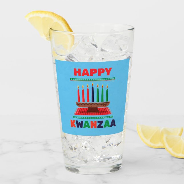 Copo De Pint Happy Kwanzaa Kinara (Gelo frontal)