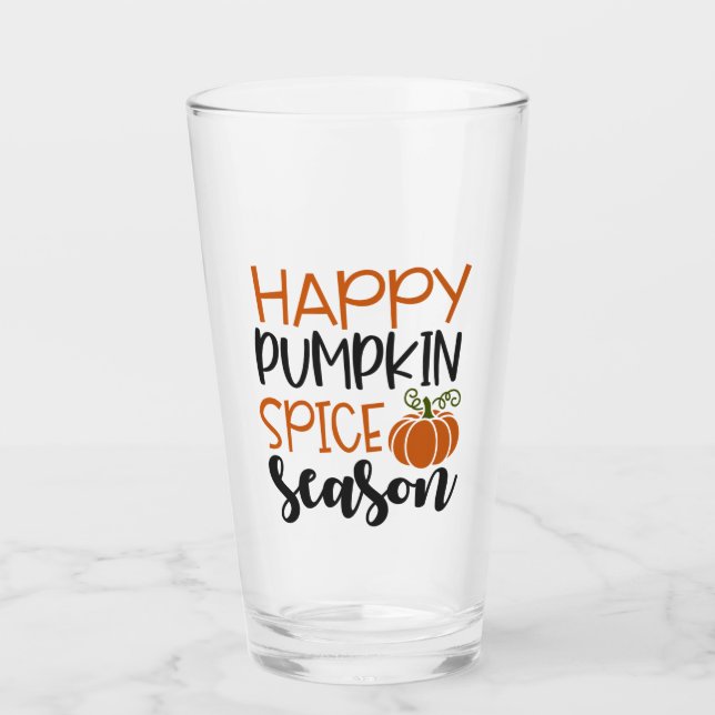 Copo De Pint Happy Pumpkin Spice Season - Outono (Frente)