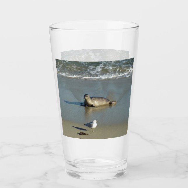 Copo De Pint Harbor Seal em La Jolla California (Frente)