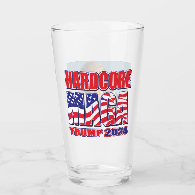 Copo De Pint Hardcore MAGA Trump 2024 (Frente)