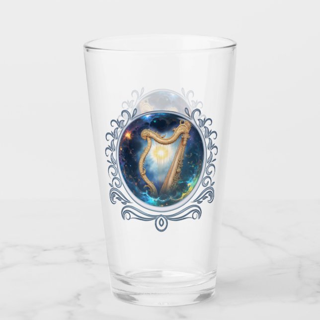 Copo De Pint Harpa Celestial dos Céus Ligados à Lua.  (Frente)