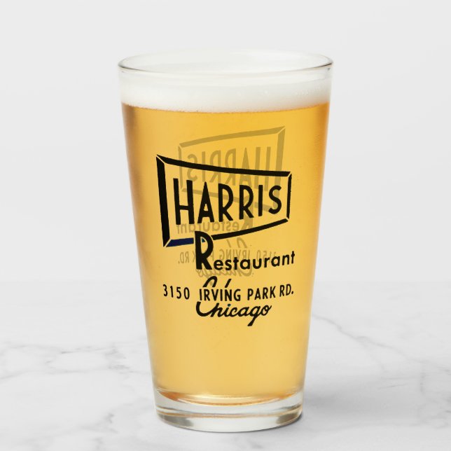 Copo De Pint Harris Restaurant, Chicago, Illinois (Frente (Preenchido))