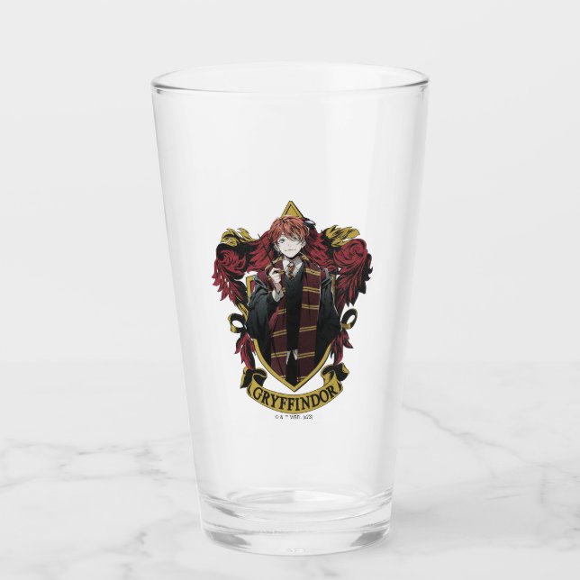 Copo De Pint HARRY POTTER™ | Anime Ron Weasley House Crest (Frente)