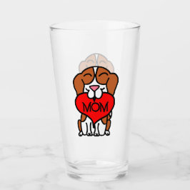 Copo De Pint Heart Beagle Mãe