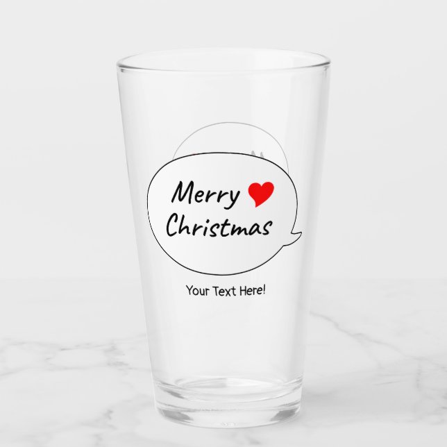 Copo De Pint Heartfelt Merry Christmas (Frente)