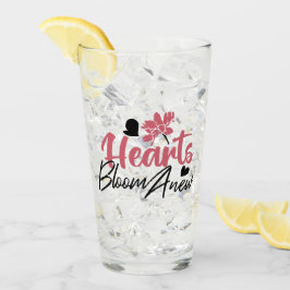 Copo De Pint Hearts Bloom Anew - citação Floral Inspiracional