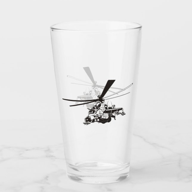 Copo De Pint Helicóptero Cartoon "Hind" (Frente)