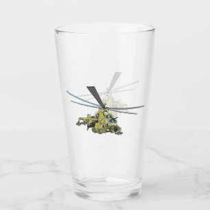 Copo De Pint Helicóptero de desenho "Hind"