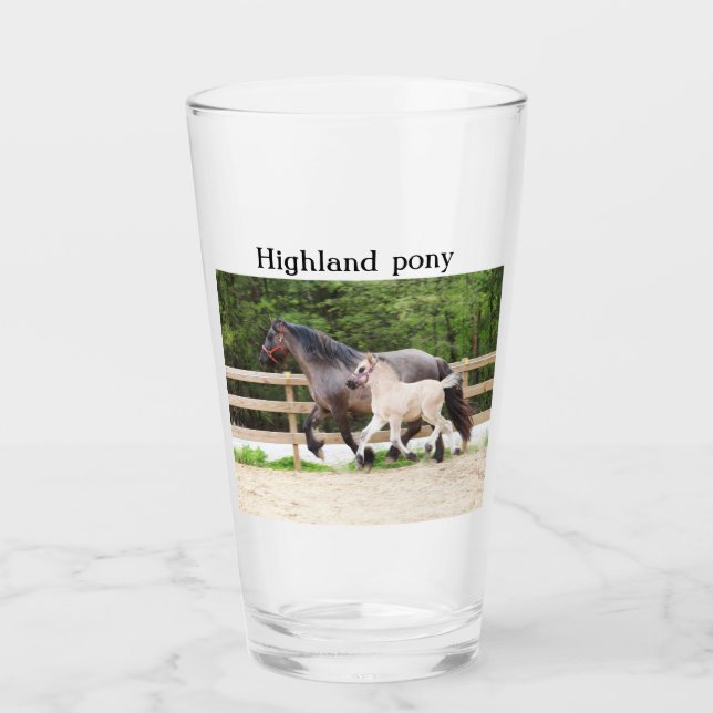Copo De Pint Highland pony glass (Frente)
