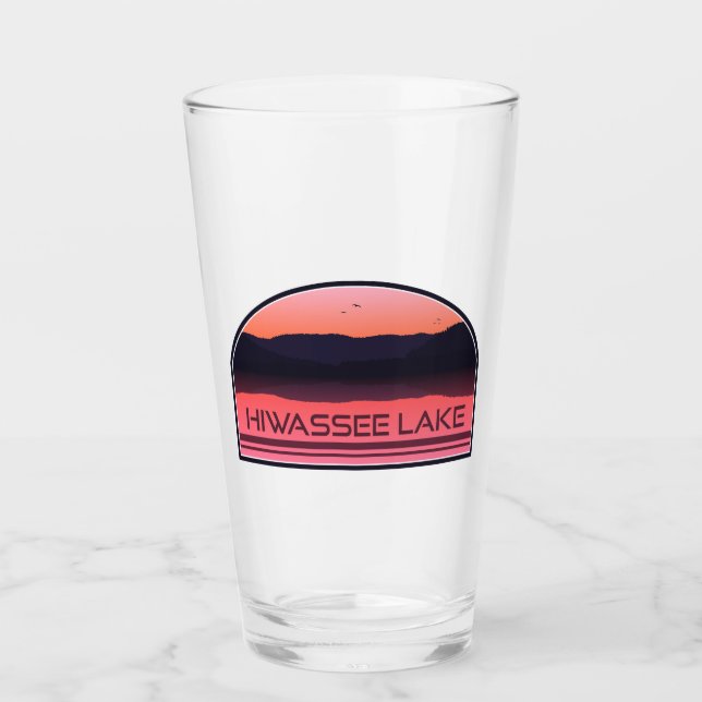 Copo De Pint Hiwassee Lago Carolina do Norte Red Sunrise (Frente)