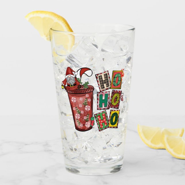 Copo De Pint Ho Ho Chirstmas Gnomo (Gelo frontal)