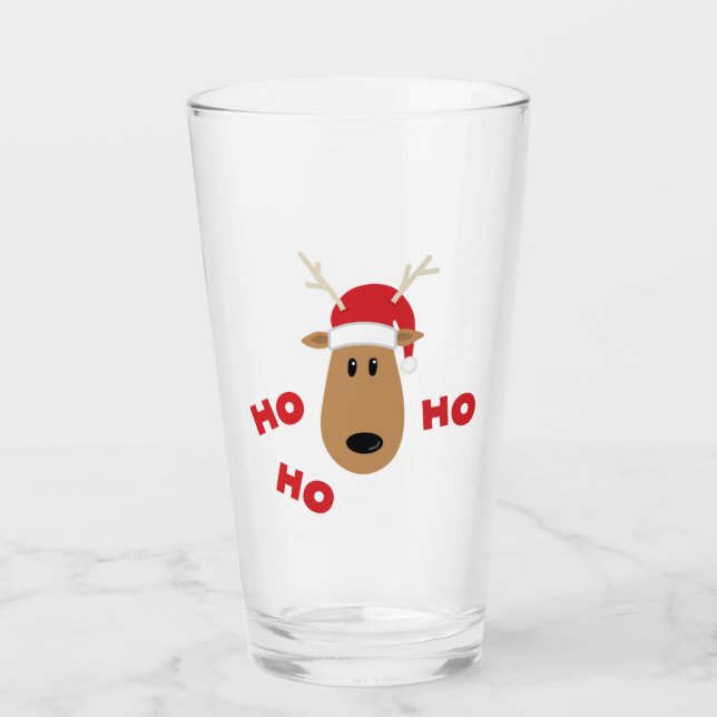 Copo De Pint Ho Ho Reindeer (Frente)