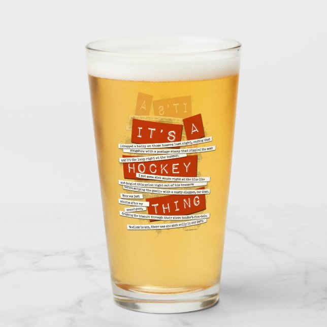 Copo De Pint Hockey Slang (Frente (Preenchido))